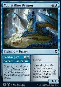Young Blue Dragon // Sand Augury - Commander Legends: Battle for Baldur's Gate (Common) [CLB-106]