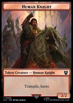 Human Knight Token (R 2/2) // Human Token (W 1/1) - Commander: The Lord of the Rings: Tales of Middle-earth: Extras (Token) [XLTC-T 9/4]