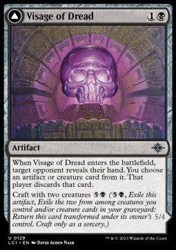 Visage of Dread // Dread Osseosaur - The Lost Caverns of Ixalan (Uncommon) [LCI-129]