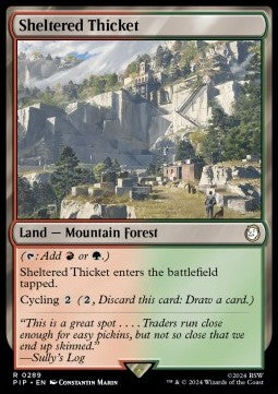 Sheltered Thicket - Universes Beyond: Fallout (Rare) [PIP-289]