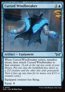 Cursed Windbreaker - Duskmourn: House of Horror (Uncommon) [DSK-47]