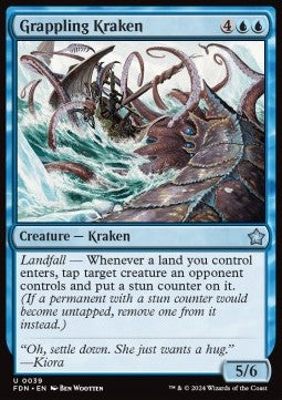 Grappling Kraken - Magic: The Gathering Foundations (Uncommon) [FDN-39]