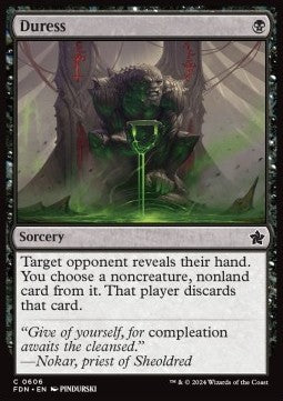 Duress - Magic: The Gathering Foundations: Starter Collection (Common) [SFDN-606]