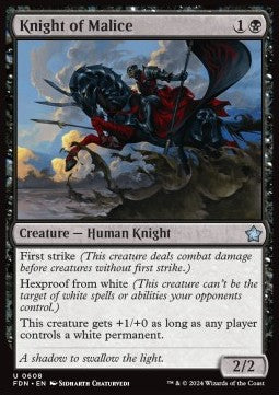 Knight of Malice - Magic: The Gathering Foundations: Starter Collection (Uncommon) [SFDN-608]