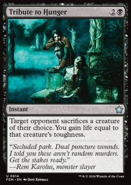 Tribute to Hunger - Magic: The Gathering Foundations: Starter Collection (Uncommon) [SFDN-614]