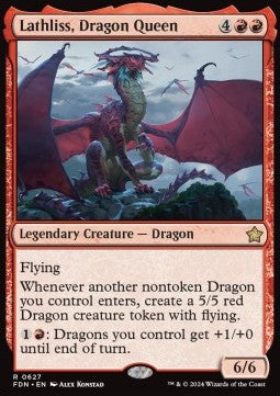 Lathliss, Dragon Queen - Magic: The Gathering Foundations: Starter Collection (Rare) [SFDN-627]