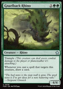 Gnarlback Rhino - Magic: The Gathering Foundations: Starter Collection (Uncommon) [SFDN-638]