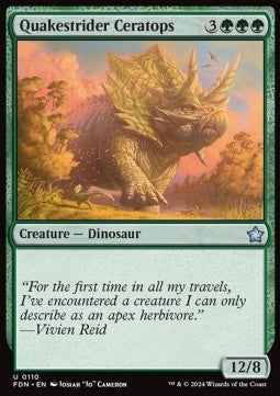 Quakestrider Ceratops - Magic: The Gathering Foundations (Uncommon) [FDN-110]