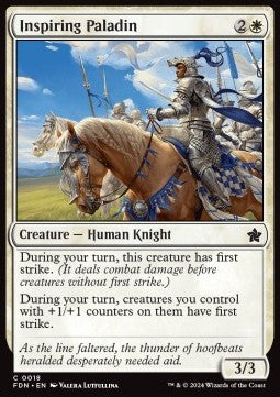 Inspiring Paladin - Magic: The Gathering Foundations (Common) [FDN-18]
