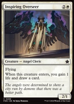 Inspiring Overseer - Magic: The Gathering Foundations: Beginner Box (Common) [BFDN-496]