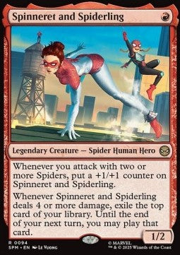 Spinneret and Spiderling - Magic: The Gathering | Marvel's Spider-Man (Rare) [SPM-94]